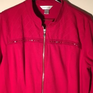 Red Sweatshirt Jacket